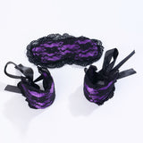 Hot Women Sexy Babydoll Lingerie Lace Eye Mask Handcuffs