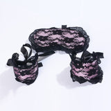 Hot Women Sexy Babydoll Lingerie Lace Eye Mask Handcuffs