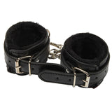 Sexy Adjustable PU Leather Plush Handcuff Ankle Cuff Restraints Bondage