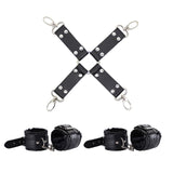 Bdsm Bondage Rope Plush Handcuffs Ankle Cuff Restraint Cross Bandage
